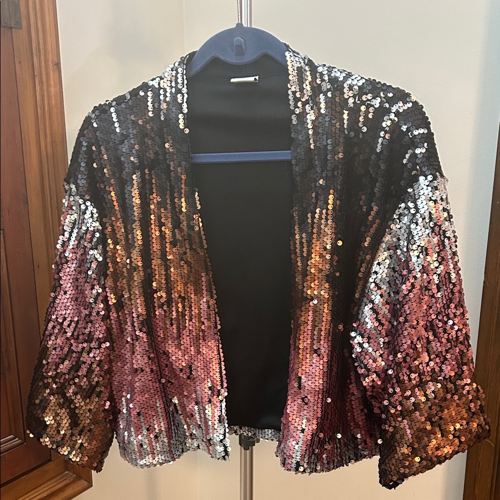 Anna & Ava Multicolor Sequin Blazer